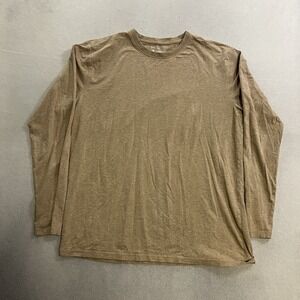 Coolibar Shirt Men's Size Large Tan Long Sleeve Performance Stretch UPF 50+